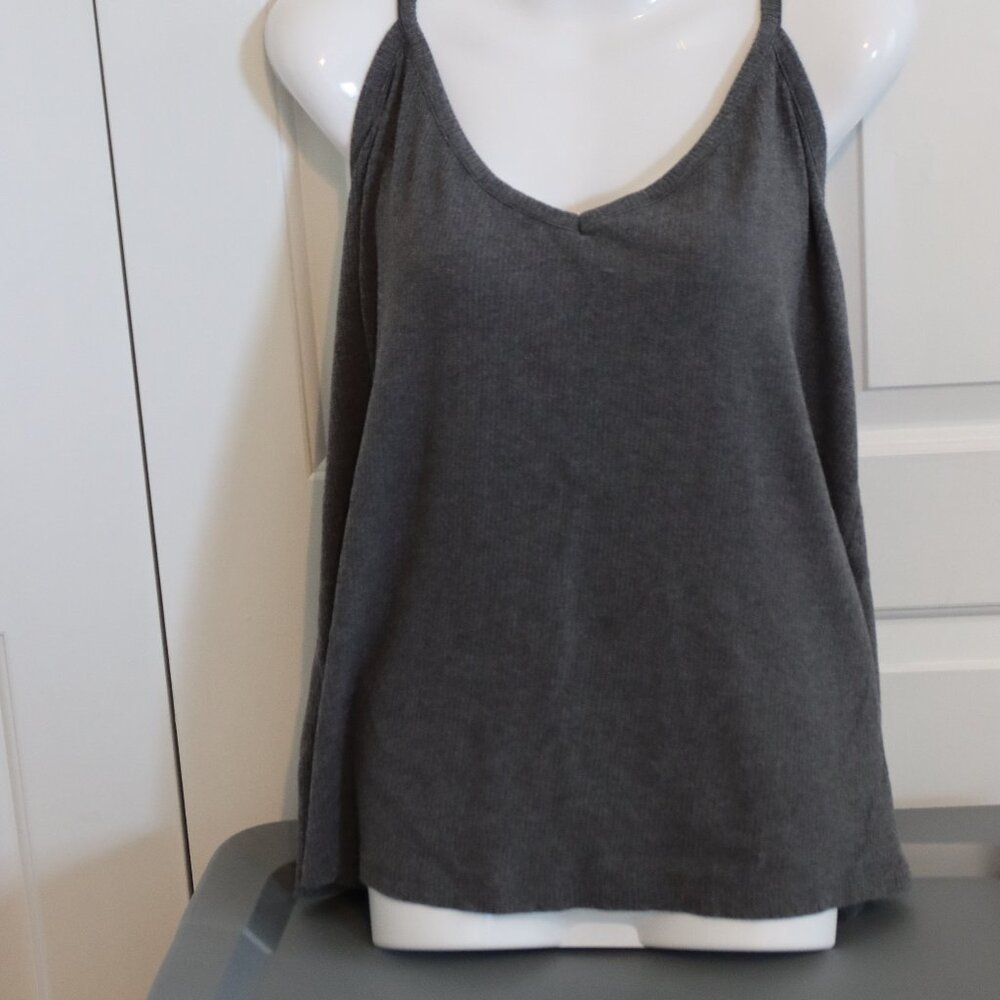 Plus Maurices Grey Ribbed Racer Back Tank cotton/spandex blend Size 2x